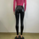 Women's High Waist High Elastic Slim Slimming Matte PU Leather Pants