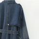 Women's Classic Style Fashion Loose Denim Trench Coat