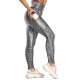 Pocket Printed Hip Raise Yoga Pants