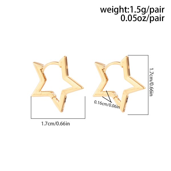 Geometric Titanium Steel Star Ear Studs