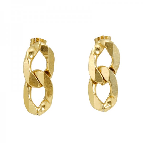 Irregular Plating 18K Gold Titanium Steel Earrings