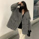 Plaid Women Simple Temperament Loose All-matching Slimming Woolen Coat