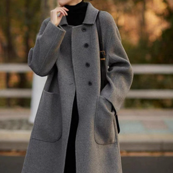 Women's Woolen Coat Plus Size Loose Mid-length